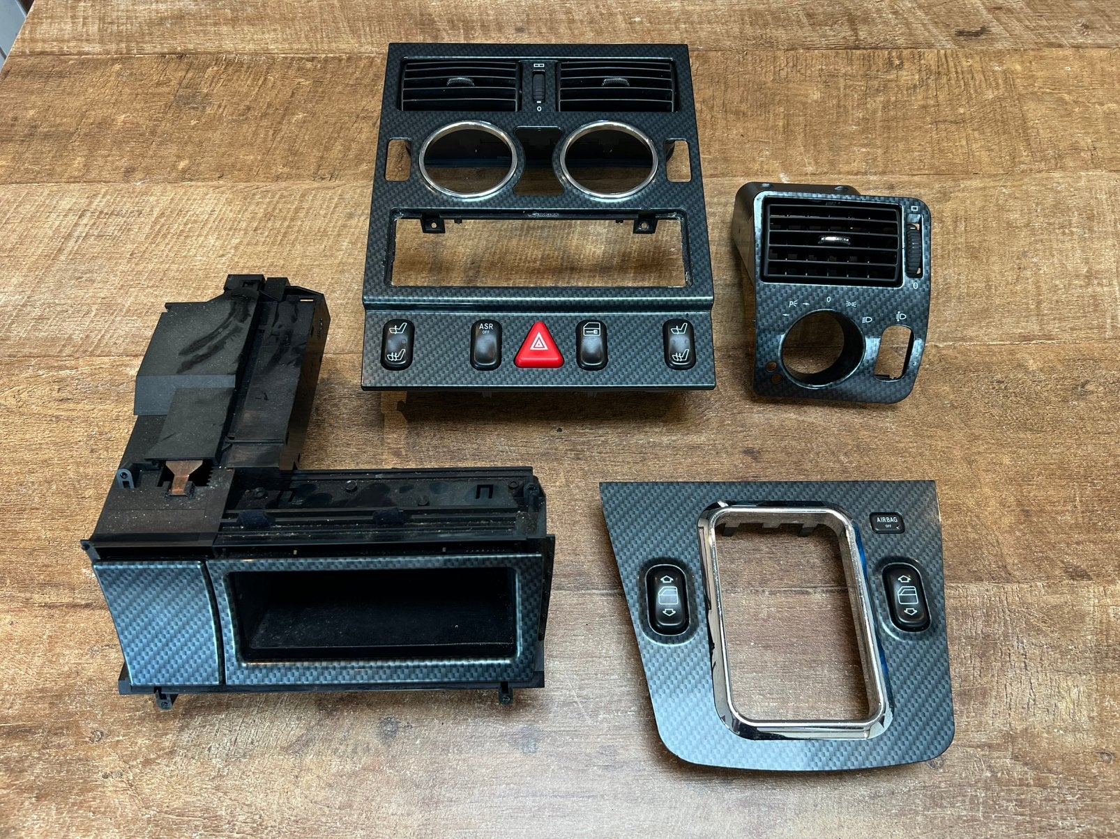 Mercedes SLK R170 Carbon middenconsole delen, Auto-onderdelen, Ophalen of Verzenden, Gebruikt, Mercedes-Benz