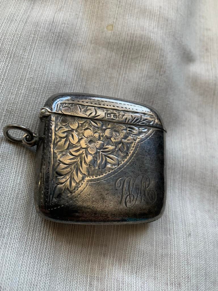 Antiek Zilveren Tondeldoosje met Bloemgravures, Antiek en Kunst, Antiek | Goud en Zilver, Ophalen of Verzenden, Zilver