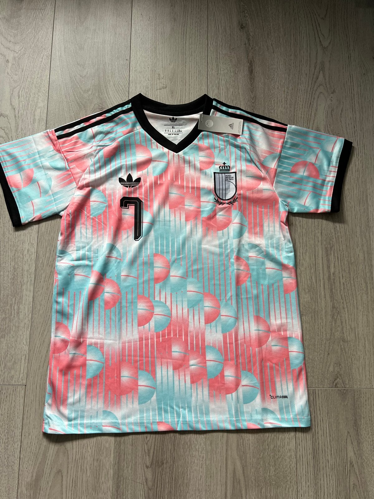 Adidas België De Bruyne Voetbalshirt uit - Maat XL, Meerkleurig, Ophalen of Verzenden, Voetbal, Maat 56/58 (XL)