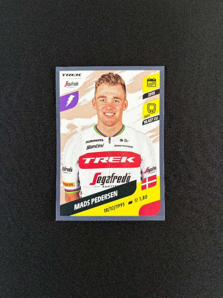 Mads Pedersen Panini Tour de France 2022 Sticker Trek, Verzenden, Zo goed als nieuw, Overige sporten, Poster, Plaatje of Sticker