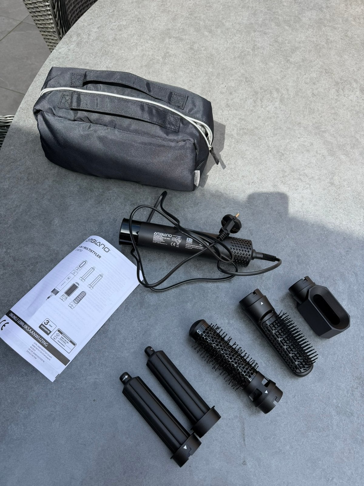 Ambiano 5-in-1 Multistyler / Föhnborstel – Complete met tas, Ophalen of Verzenden, Nieuw, Föhn of Haardroger