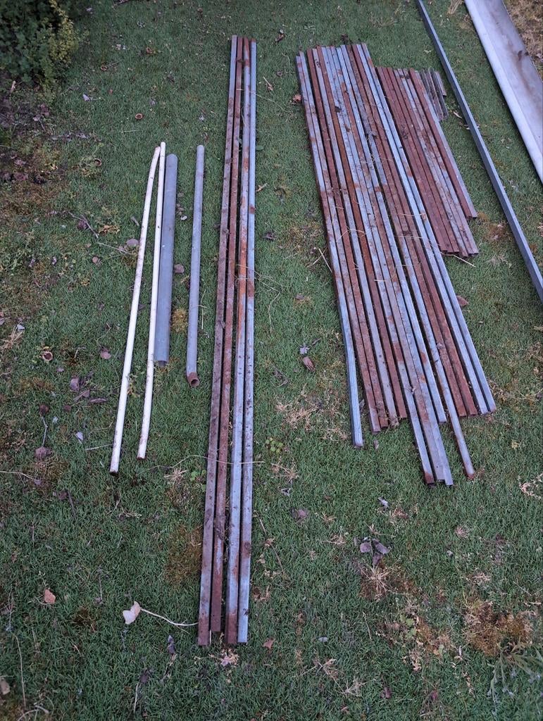 Stalen kokerprofielen diverse lengtes, Doe-het-zelf en Verbouw, Metalen, Ophalen, Gebruikt, IJzer