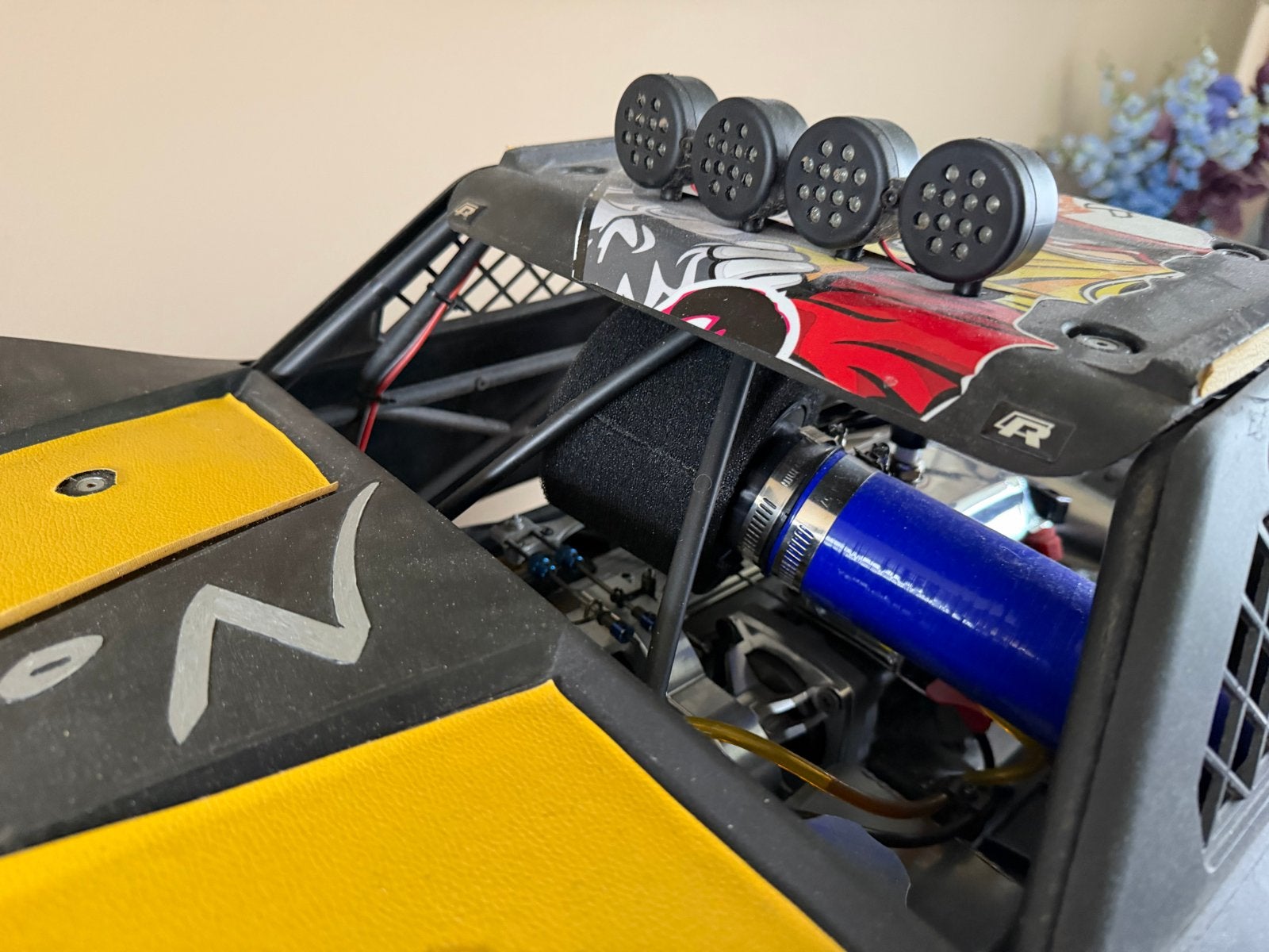 Losi 5ive-T Volledig Aluminium RC Max met Absima Zender, Benzine, Gebruikt, Auto offroad, Ophalen of Verzenden