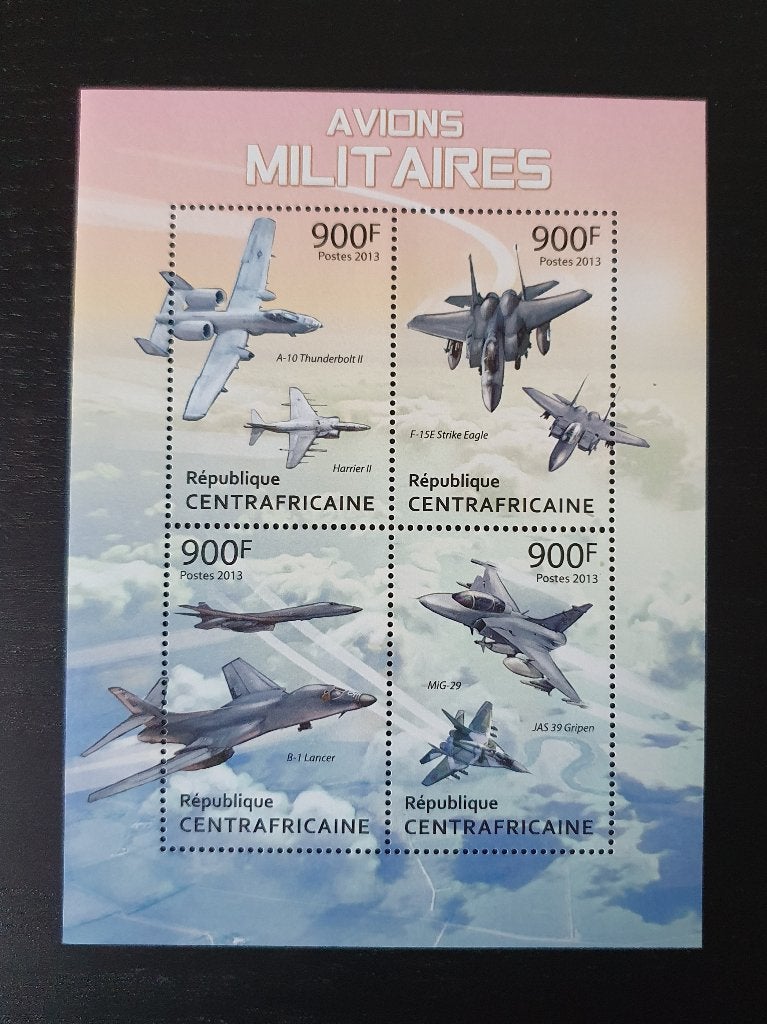 Centraal Afrikaanse Rep 2013 Vliegtuigen Michel 4236-4239 pf, Verzenden, Postfris, Vliegtuigen