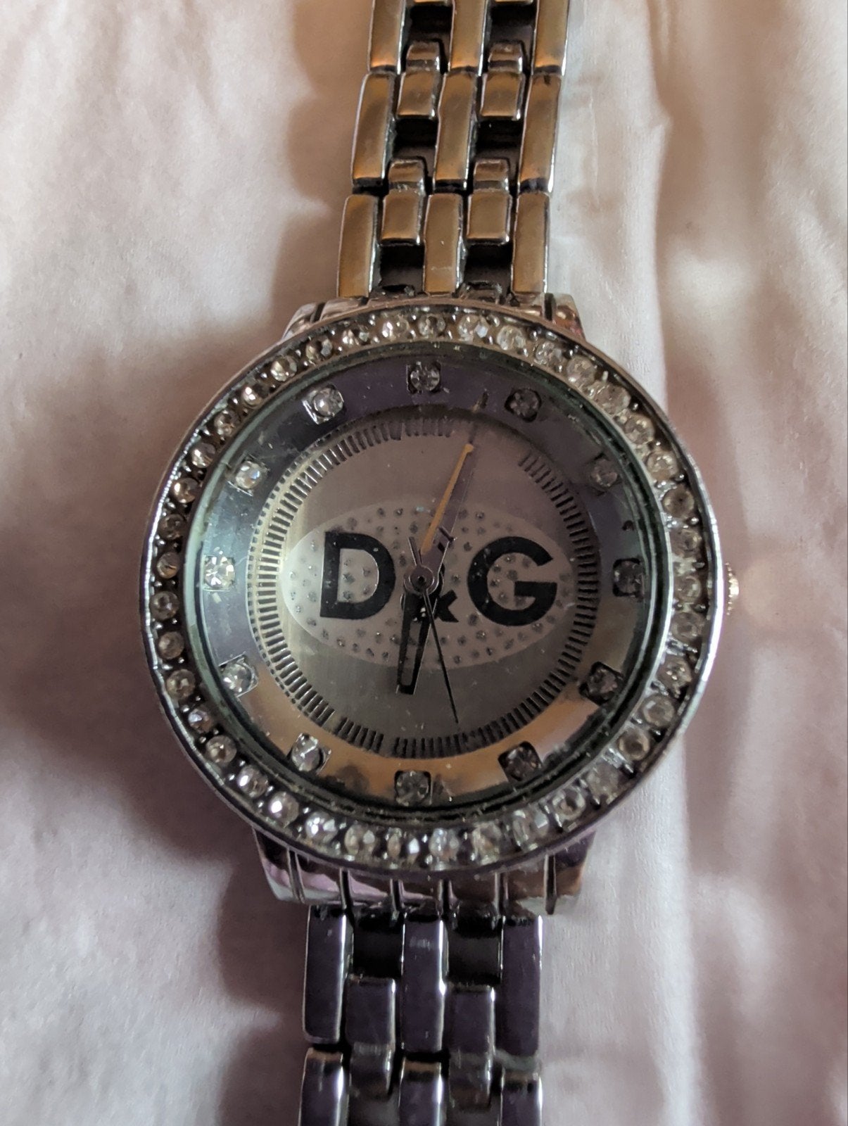 Dolce & Gabbana D&G Horloge met Strass, Staal, Gebruikt, Ophalen of Verzenden, Dolce & Gabbana