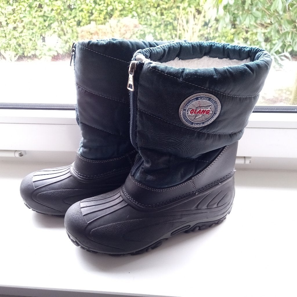 Olang zwarte snowboots bont gevoerd maat 36., Jongen of Meisje, Ophalen of Verzenden, Laarzen, Zo goed als nieuw