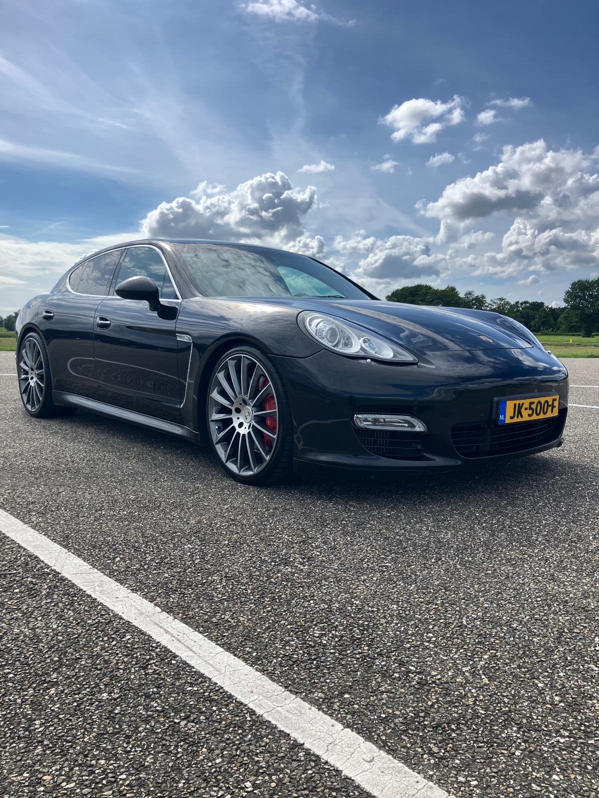 Porsche Panamera 4.8 Turbo 4 PDK 2010 Zwart, Auto's, Porsche, Automaat, 8 cilinders, 501 pk, 4 stoelen