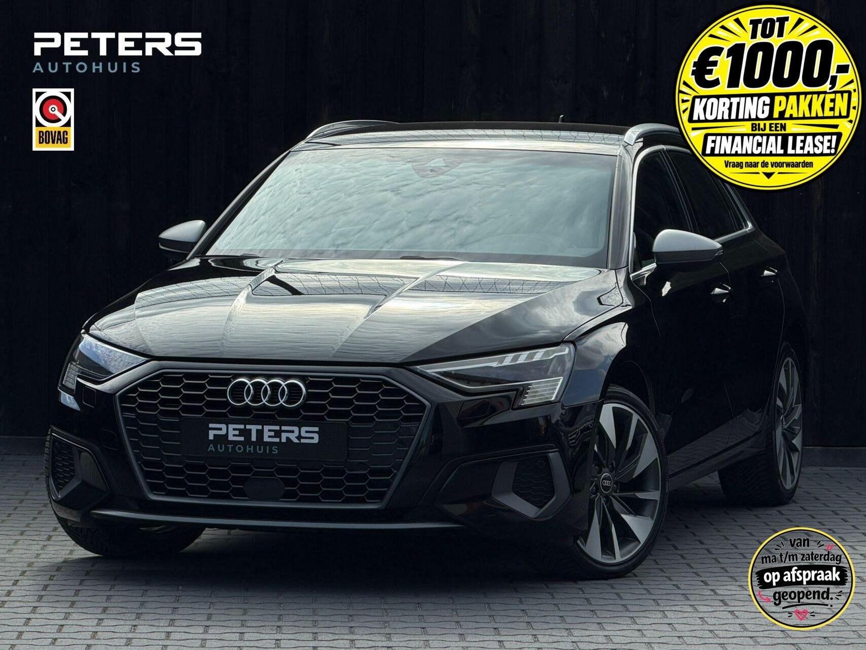 Audi A3 Sportback 35 TFSI S Line| Matrix| Automaat| 18 inch|, Auto's, 12 maanden, 4 cilinders, Zwart, Bedrijf
