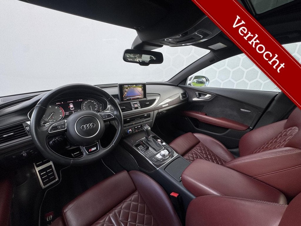 Audi S7 4.0 TFSI S7 RS7 quattro Leder Matrix Schuifdak 450PK, Auto's, Audi, Automaat, Gebruikt, 4 stoelen, 120 €/maand