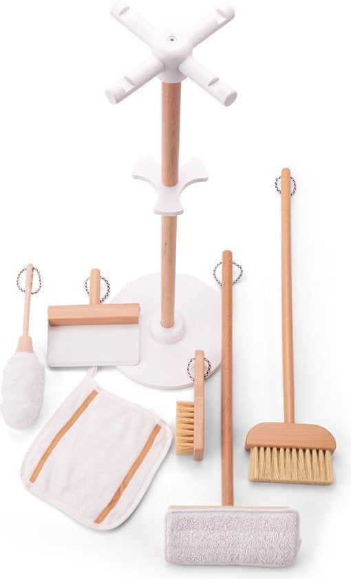 Woet Houten Speelgoed Schoonmaakset met Standaard, Nieuw, Ophalen of Verzenden, Www.loods56.nl, X