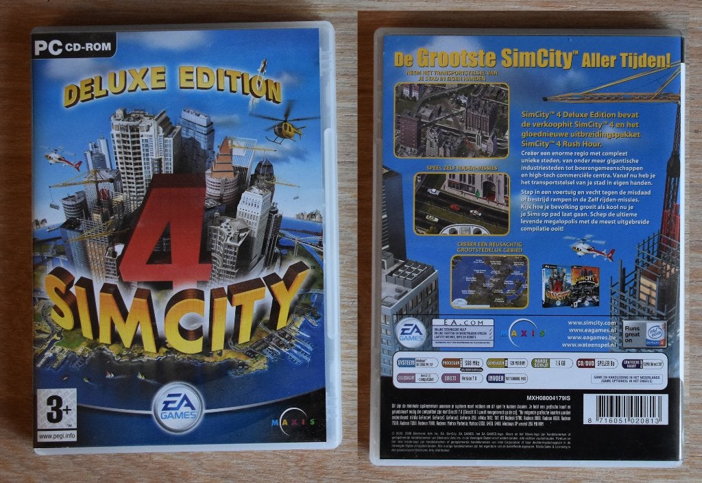 SimCity 4 deluxe op cd-rom, 1 speler, Eén computer, Ophalen of Verzenden, Zo goed als nieuw