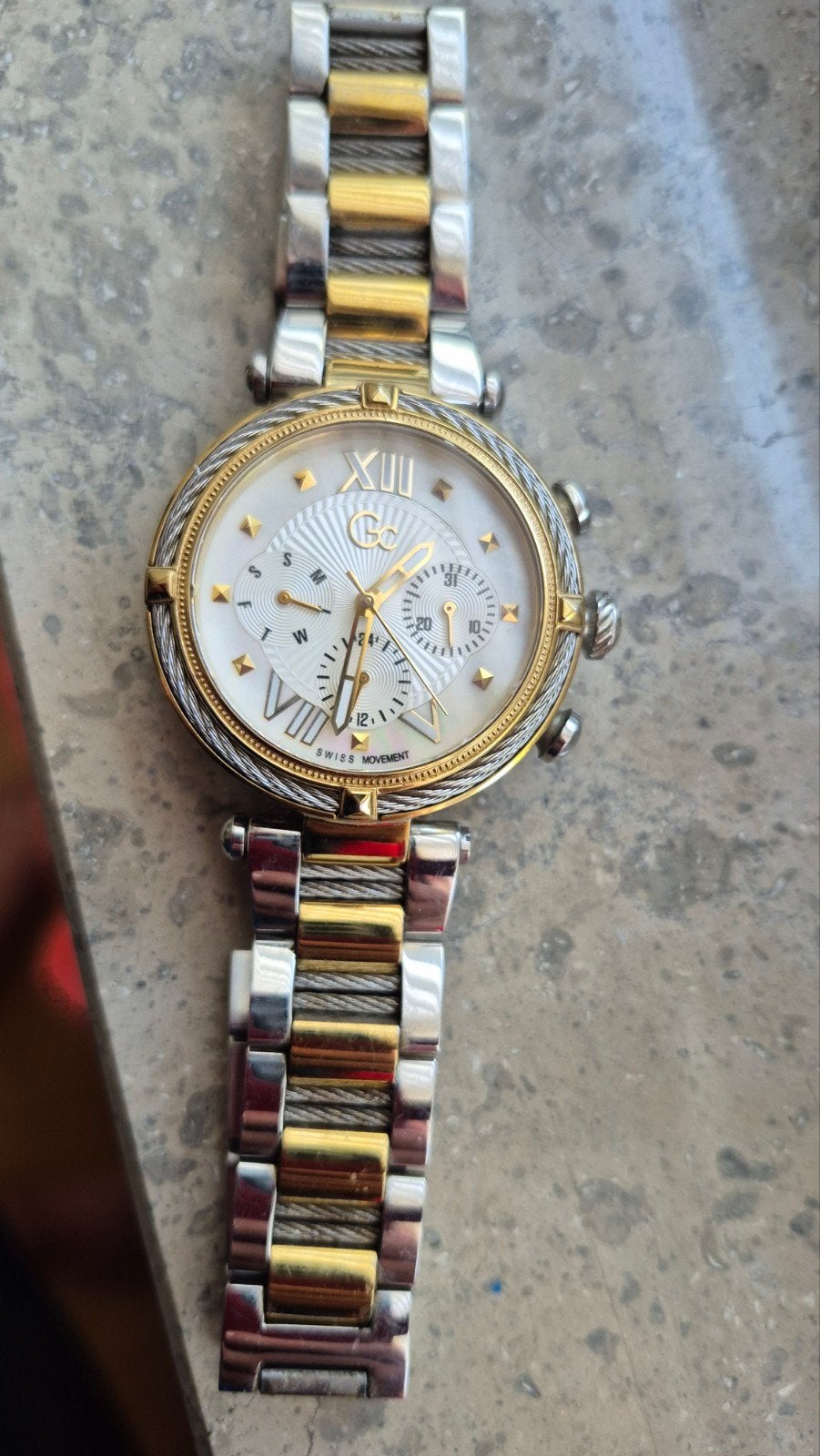 Gc guess collection dames Y16029L 1/01 zgan, Staal, Guess, Polshorloge, Ophalen of Verzenden