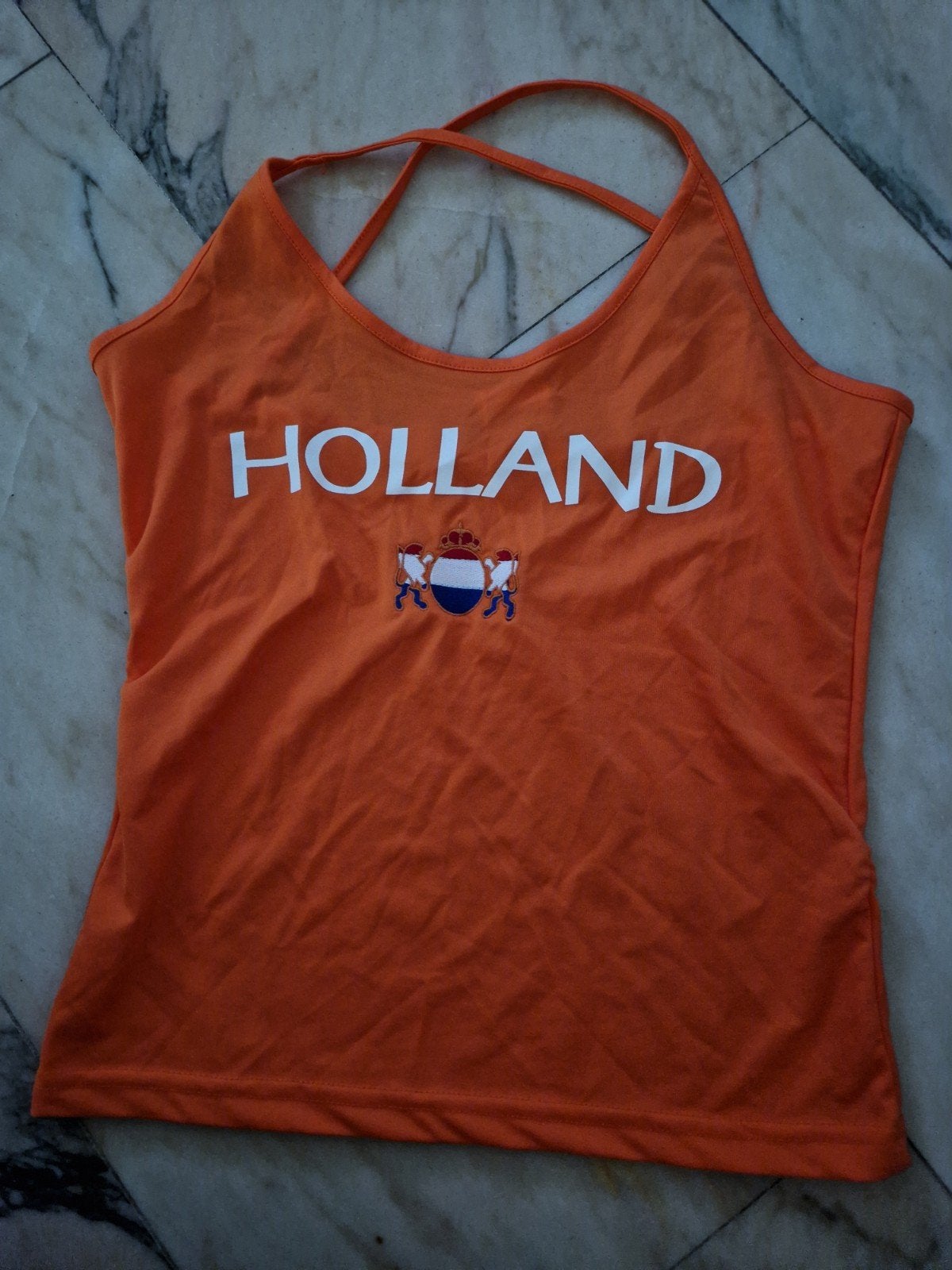 Oranje hemdje, Maat 38/40 (M), Oranje, Ophalen of Verzenden, Fitness of Aerobics