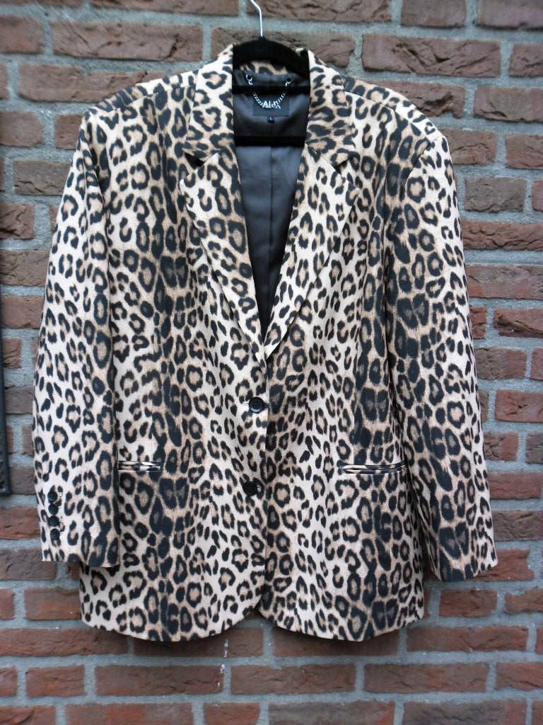 Nieuw Alix The Label Panterprint blazer maat L, Alix the label, Bruin, Maat 42/44 (L), Nieuw