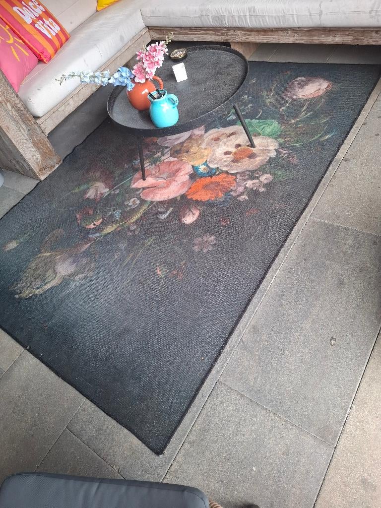 Vloerkleed , mooie bloemen print., Ophalen, Gebruikt, 150 tot 200 cm, Rechthoekig