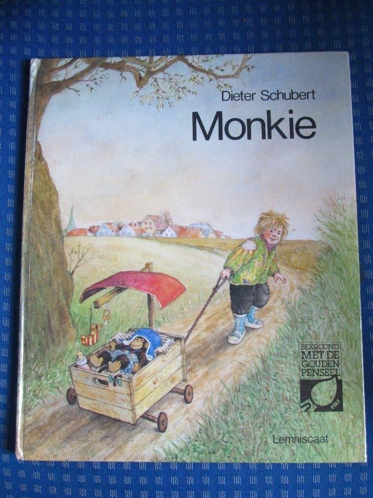 Prentenboek Monkie Dieter Schubert, Boeken, Ophalen of Verzenden, Gelezen