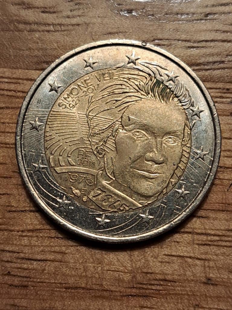 2 Euro Simone Veil 2018 Frankrijk, Postzegels en Munten, Munten | Europa | Euromunten, Ophalen of Verzenden