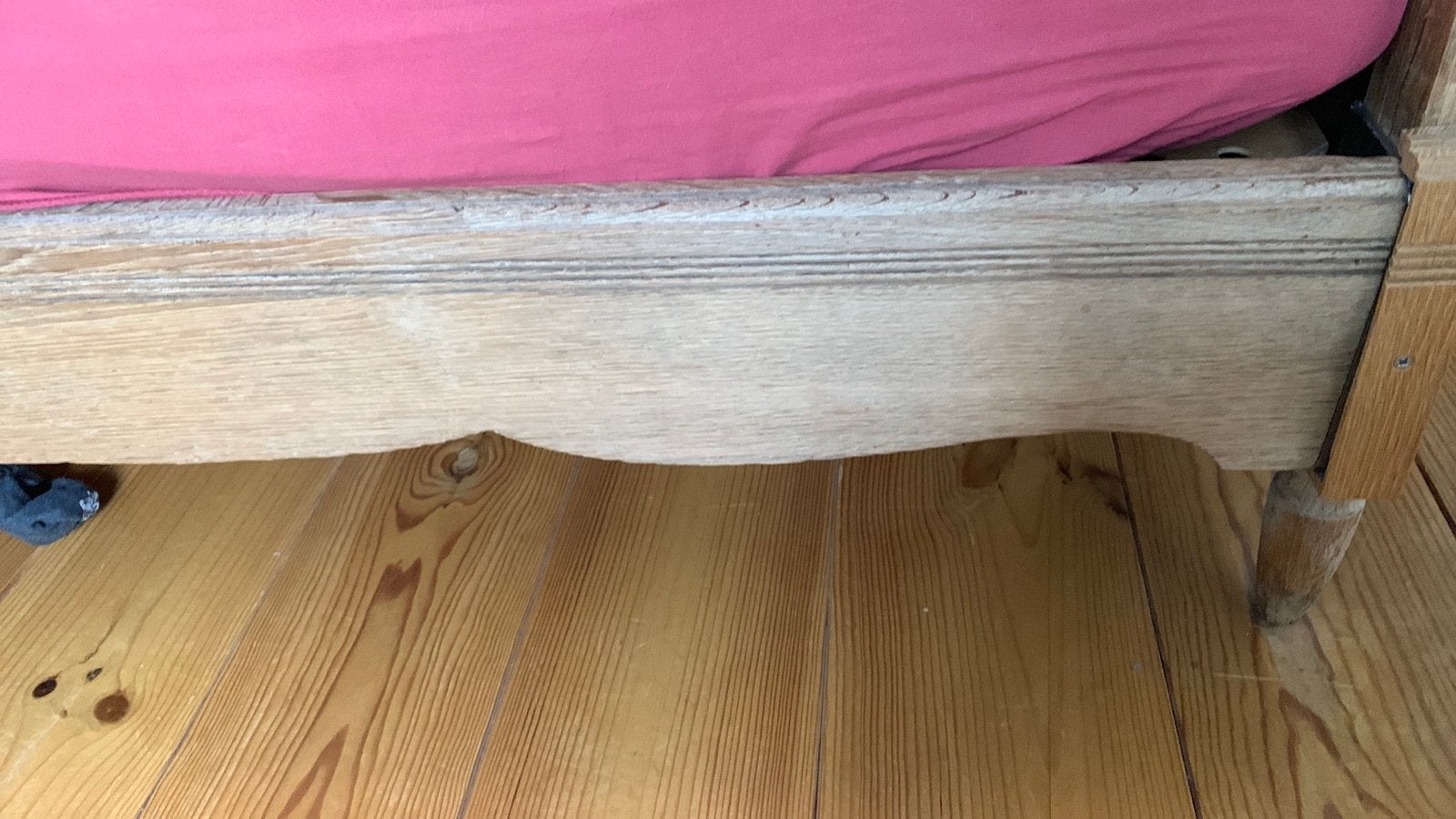 Antiek eiken bed (1.40) breed, Ophalen of Verzenden