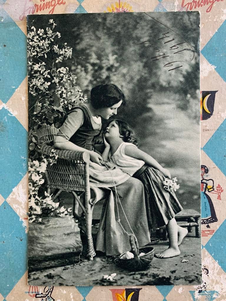 19-3-1914 Moeder en dochter (KK), Ophalen of Verzenden, Voor 1920, Gelopen, Kinderen