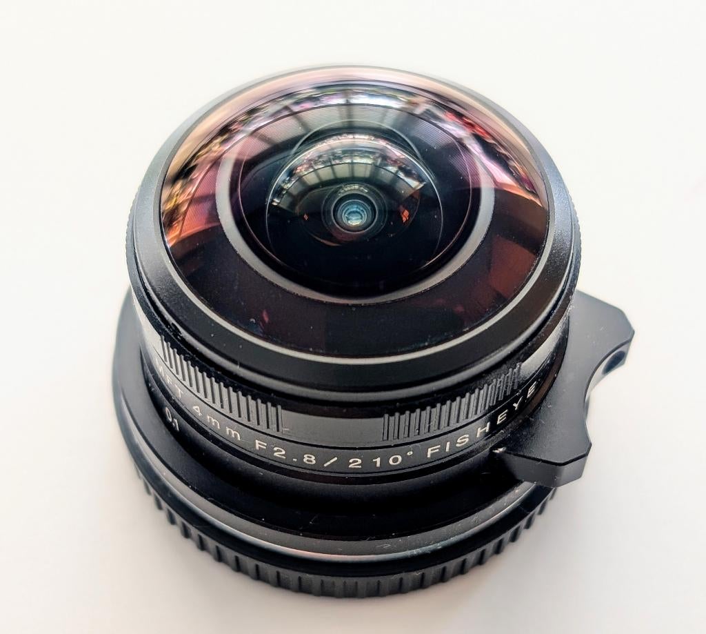 Laowa 4mm f2.8 fisheye lens voor Olympus MFT, Ophalen of Verzenden, Zo goed als nieuw, Groothoek Fisheye-lens
