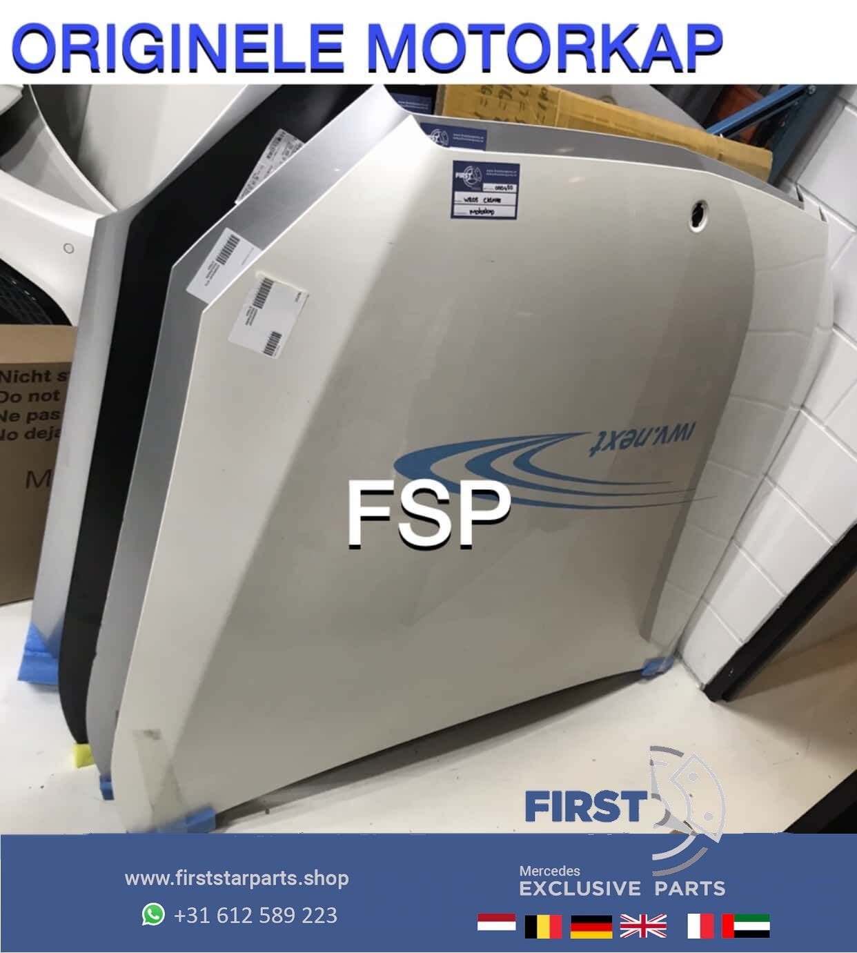 W205 MOTORKAP ZWART WIT GRIJS Mercedes C Klasse 2014-2020 OR