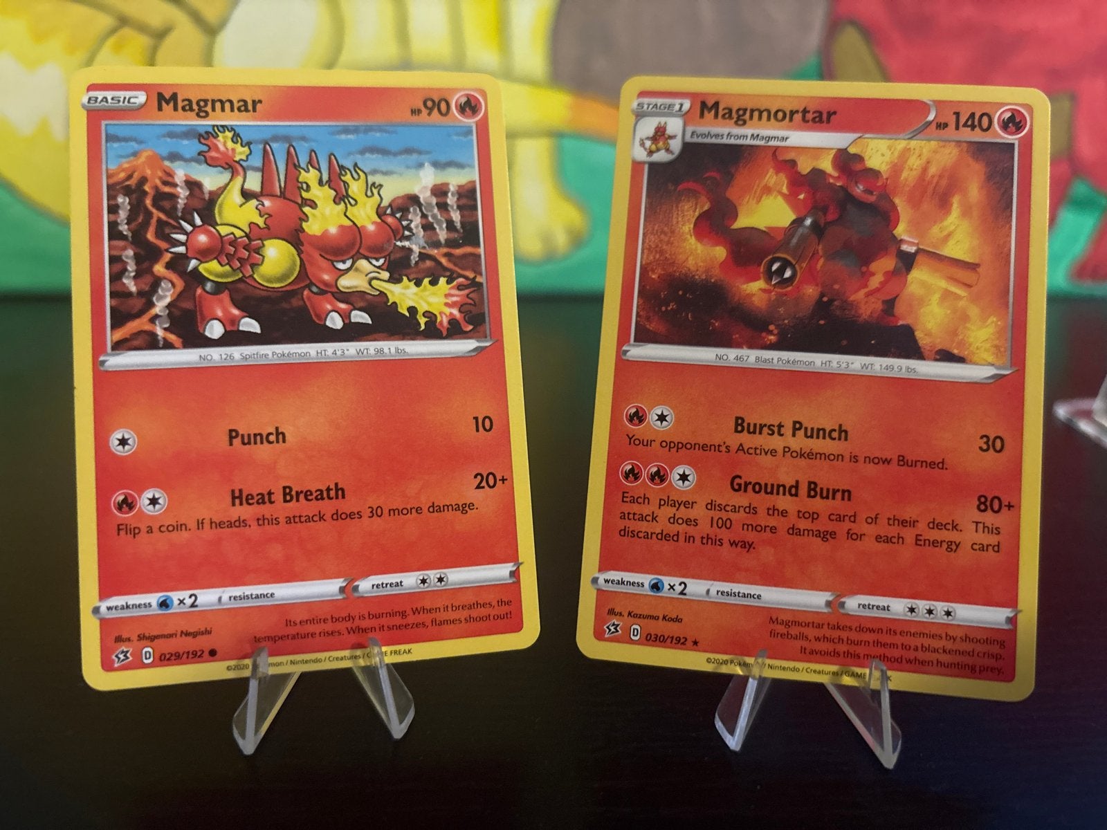Rebel Clash Magmar & Magmortar Pokémon kaarten, Ophalen of Verzenden, Zo goed als nieuw, Meerdere kaarten