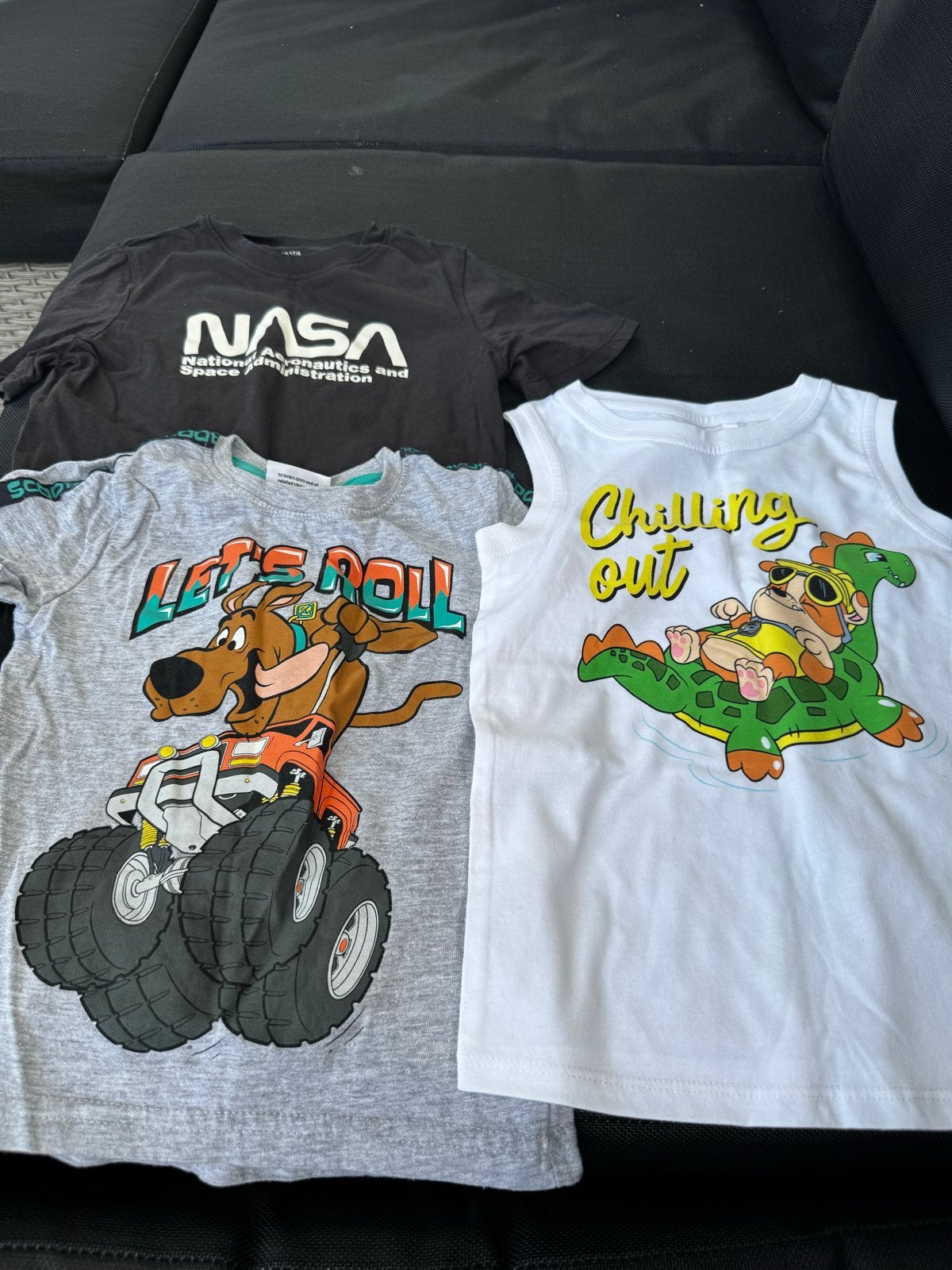 3 T-shirts maat 110-116 zgan, Ophalen of Verzenden, Zo goed als nieuw, Jongen, Shirt of Longsleeve