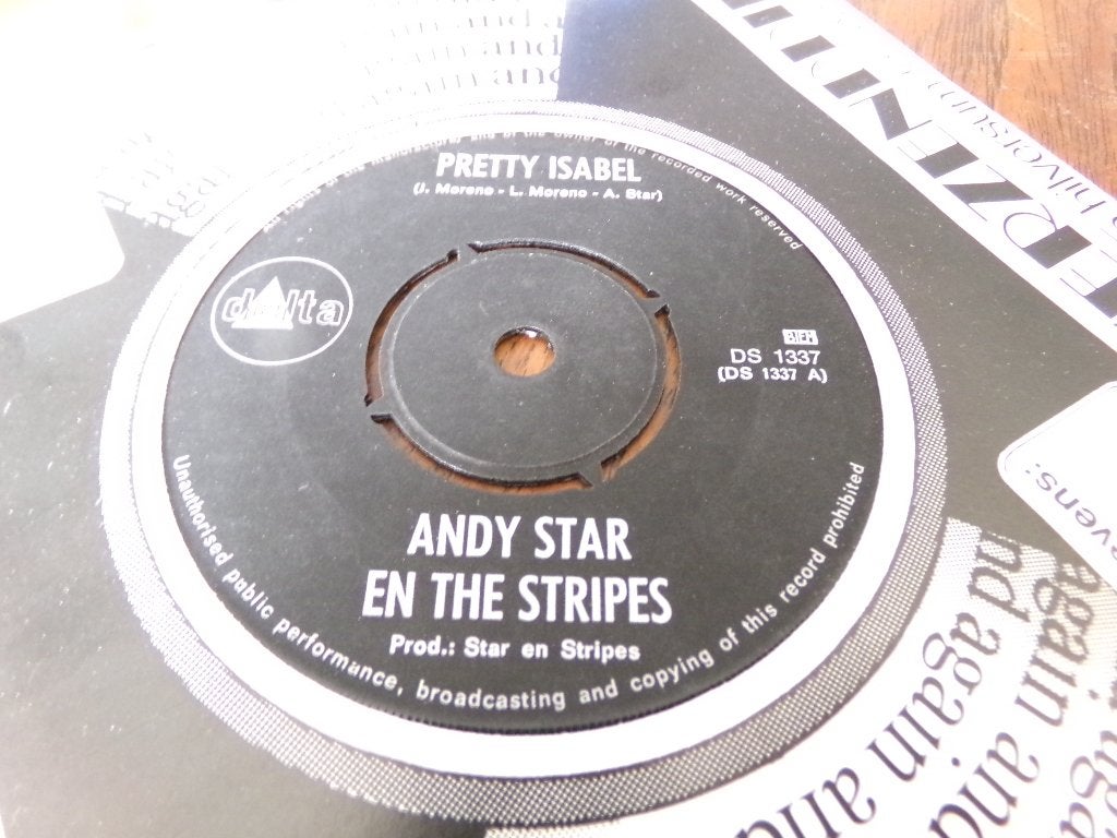 Andy Star And The Stripes‎– Pretty Isabel / Walk Over Me -, Ophalen of Verzenden, Gebruikt, Nederlandstalig