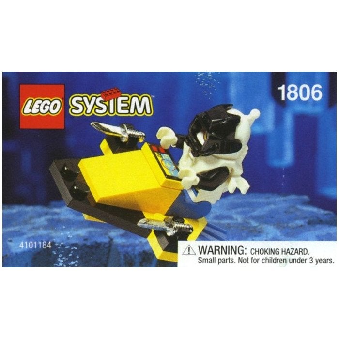 Lego System 1806 Underwater Scooter Polybag (mist 1 flipper), Ophalen of Verzenden, Zo goed als nieuw, Overige merken