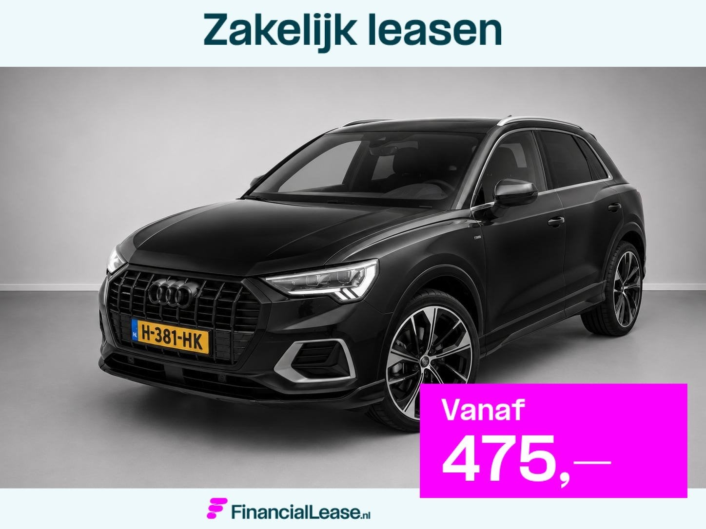 Audi Q3 35 TFSI Panorama|Vol Leder Audi Q3 35 TFSI Pro Line, 4 cilinders, Zwart, Leder, Bedrijf