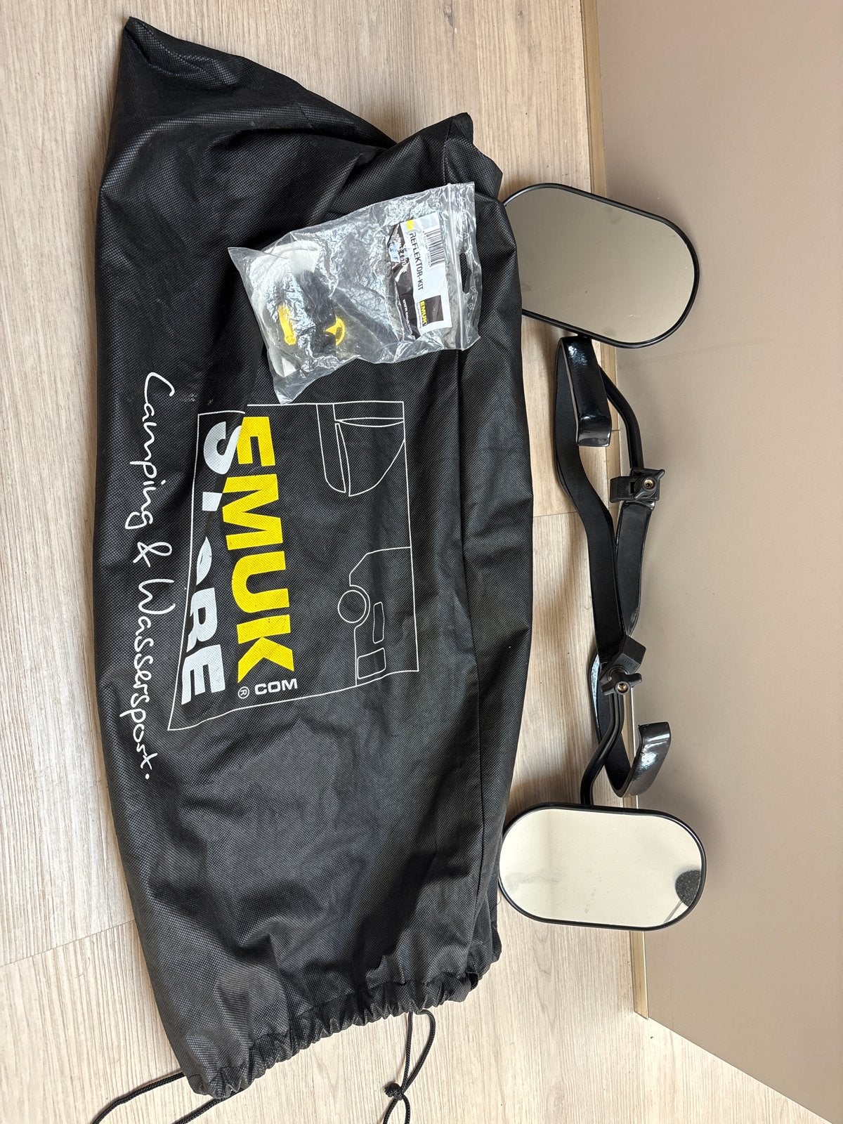 Emuk caravan spiegels Volvo V40 incl. slotjes, Ophalen of Verzenden, Gebruikt