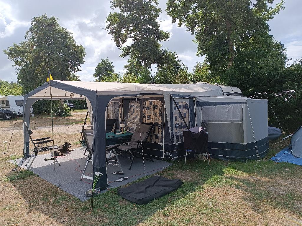 Hobby Caravan met 4-seizoenstent, Caravans en Kamperen, Caravans, Vast bed, Hobby, Treinzit, Particulier