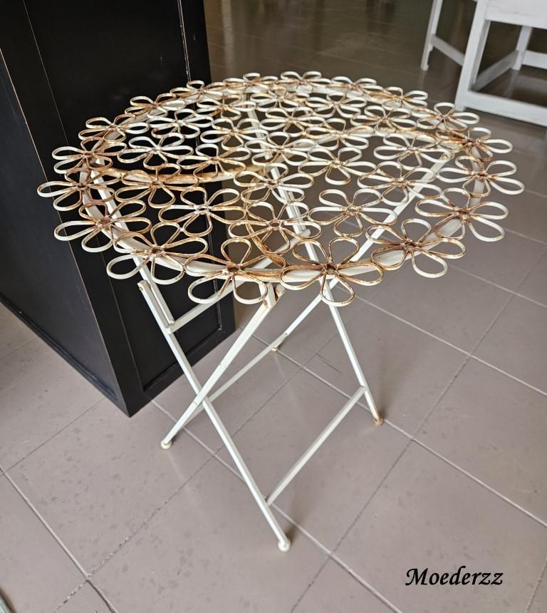 Tafel Brocante metalen bijzettafeltje, Ophalen