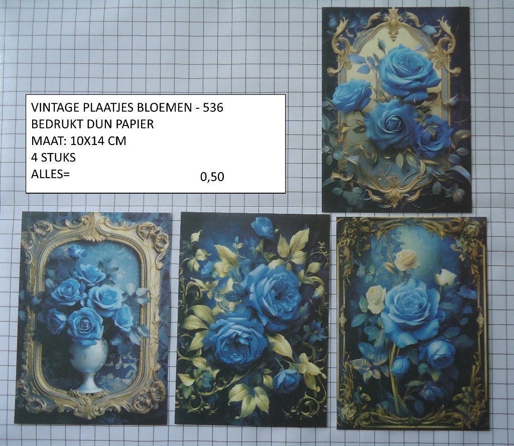 ⚠️nu 0,25: vintage plaatjes bloemen 536 ( alleen verzenden, Hobby en Vrije tijd, Scrapbooking, Ophalen, Nieuw, Papier of Karton