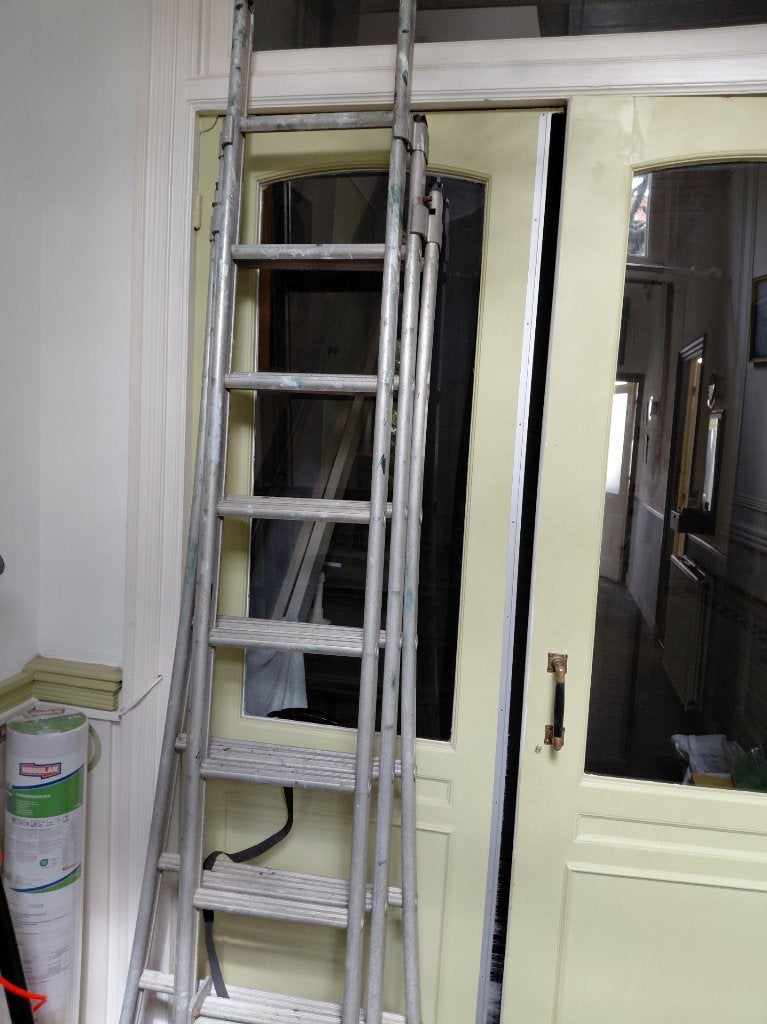 ladder 3delig, Ophalen, Gebruikt, Ladder, Opvouwbaar of Inschuifbaar