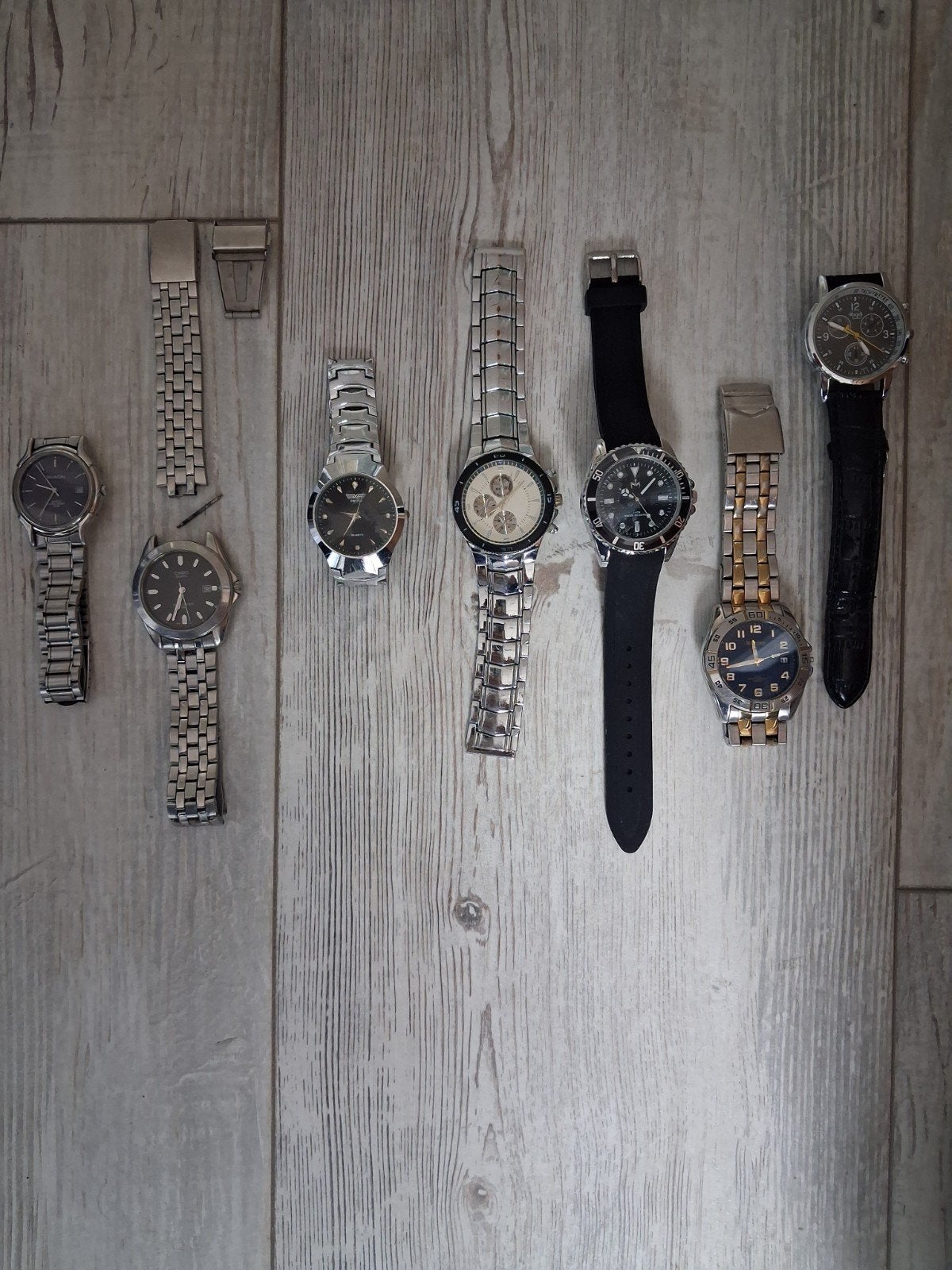 Verzameling horloges, Overige merken, Polshorloge, Ophalen of Verzenden, Leer