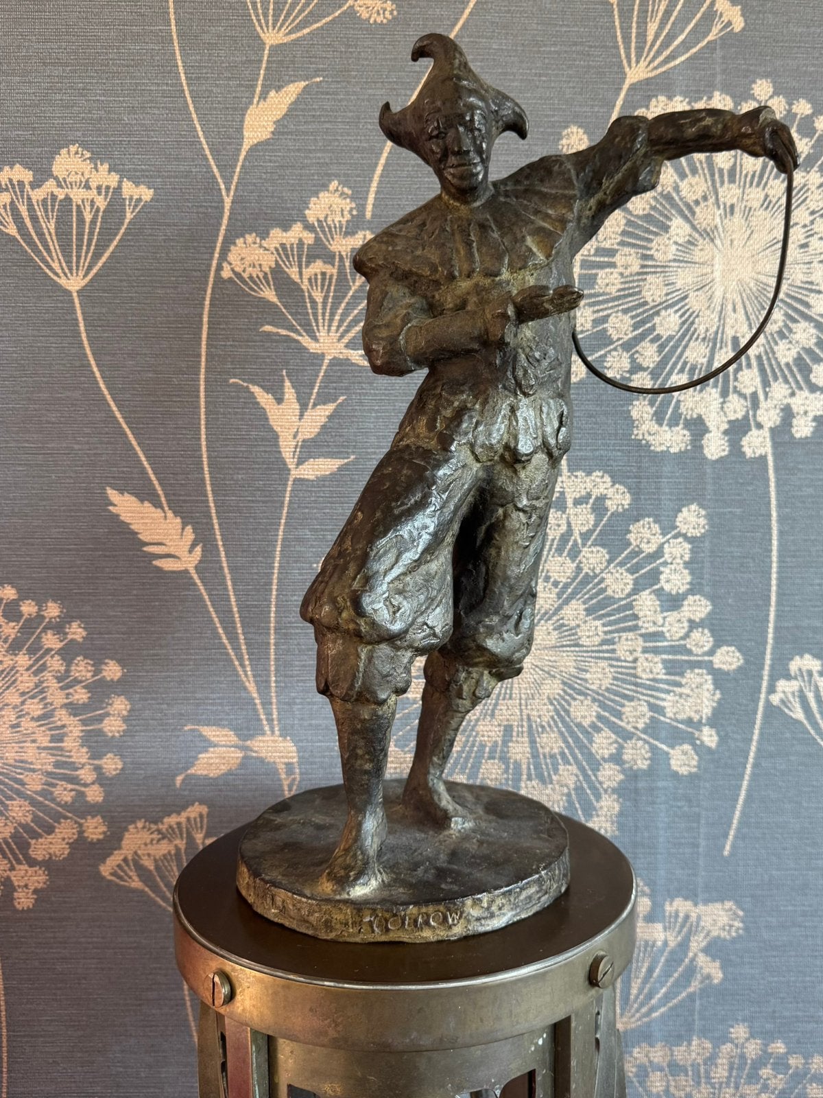 Bronzen beeld mimespeler clown Rob van Reijn  kastjanka, Ophalen of Verzenden