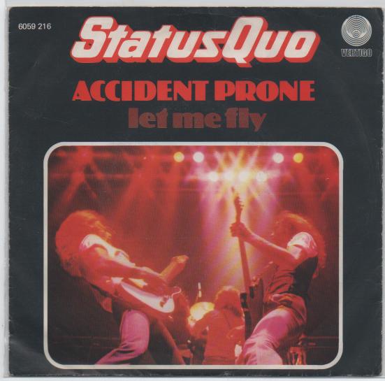 Status Quo- Accident Prone, Cd's en Dvd's, Vinyl Singles, Gebruikt, Rock en Metal, Beschermende buitenhoes, Fotohoes, Originele persing