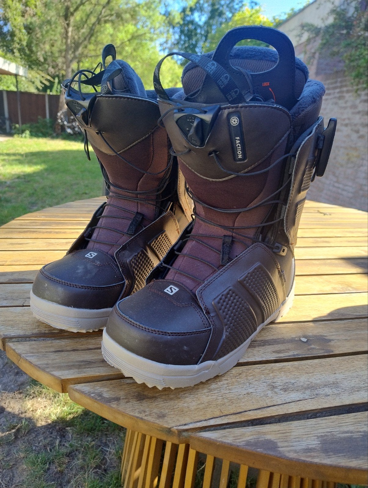 snowboardschoenen salomon faction, Sport en Fitness, Ophalen, Zo goed als nieuw, Schoenen