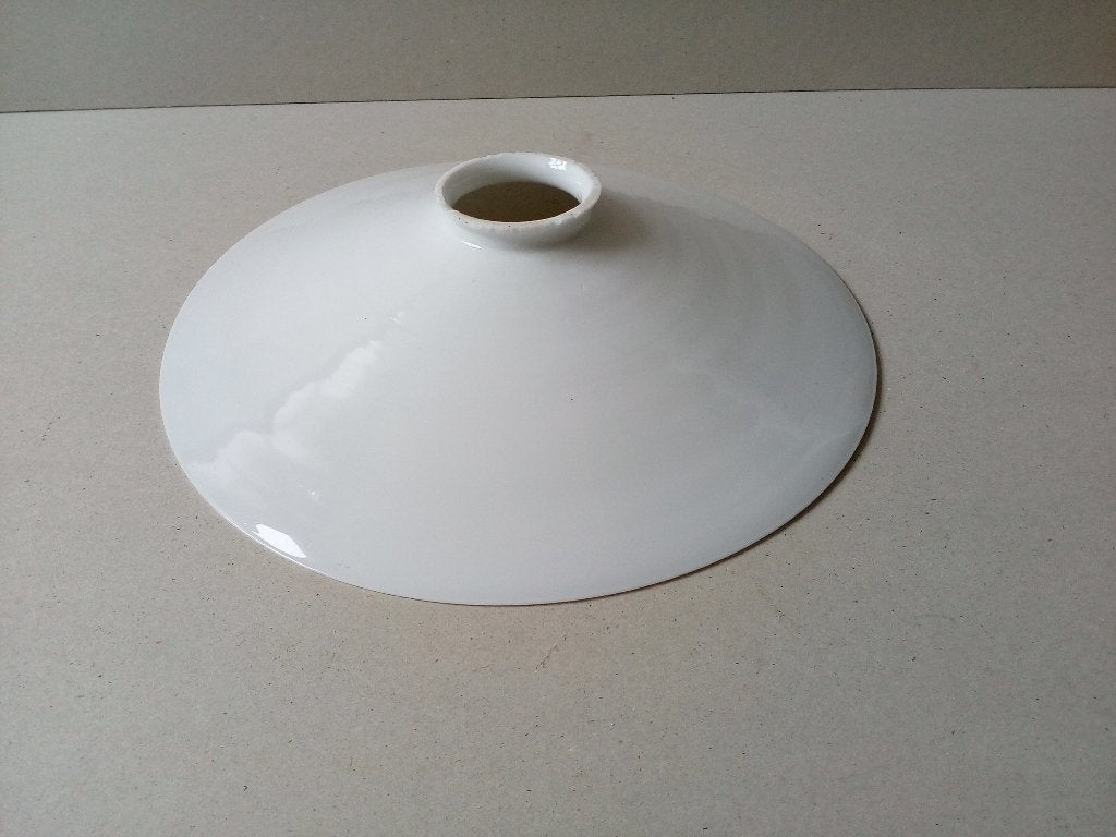 Antiek wit opaline glas lampenkapje, Gebruikt, Overige typen, Wit, 26 cm