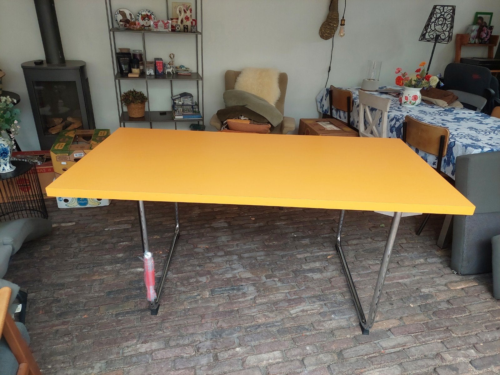 GRATIS eettafel met 4 bijpassende stoelen, Huis en Inrichting, Tafels | Eettafels, Ophalen, 50 tot 100 cm, Zo goed als nieuw, 150 tot 200 cm