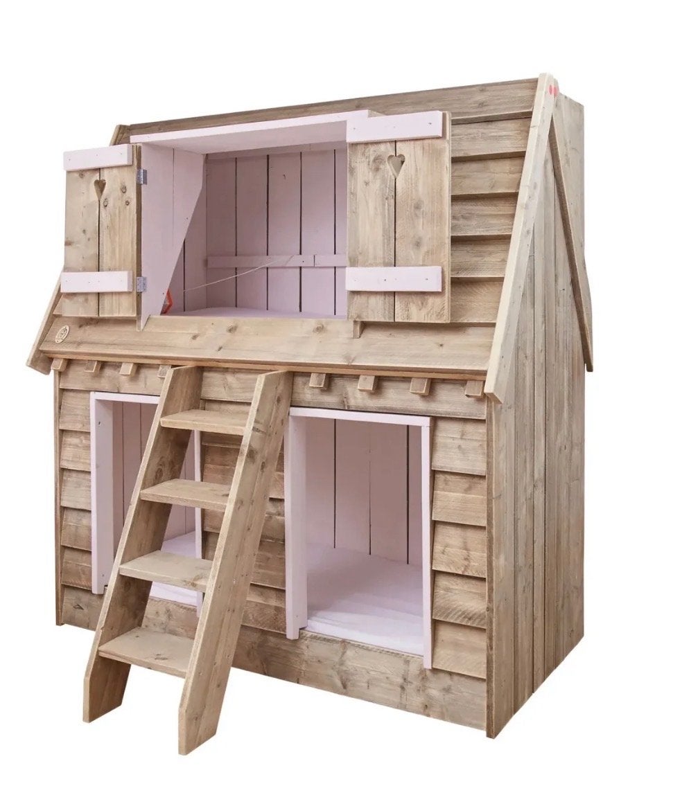Saartje Prum Kinderbed Droomhuis - Uniek Houten Speelbed, Huis en Inrichting, Ophalen, 90 cm, Eenpersoons, 160 tot 180 cm