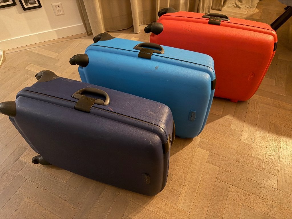 samsonite koffers, Gebruikt, Hard kunststof, 45 tot 55 cm, 70 cm of meer