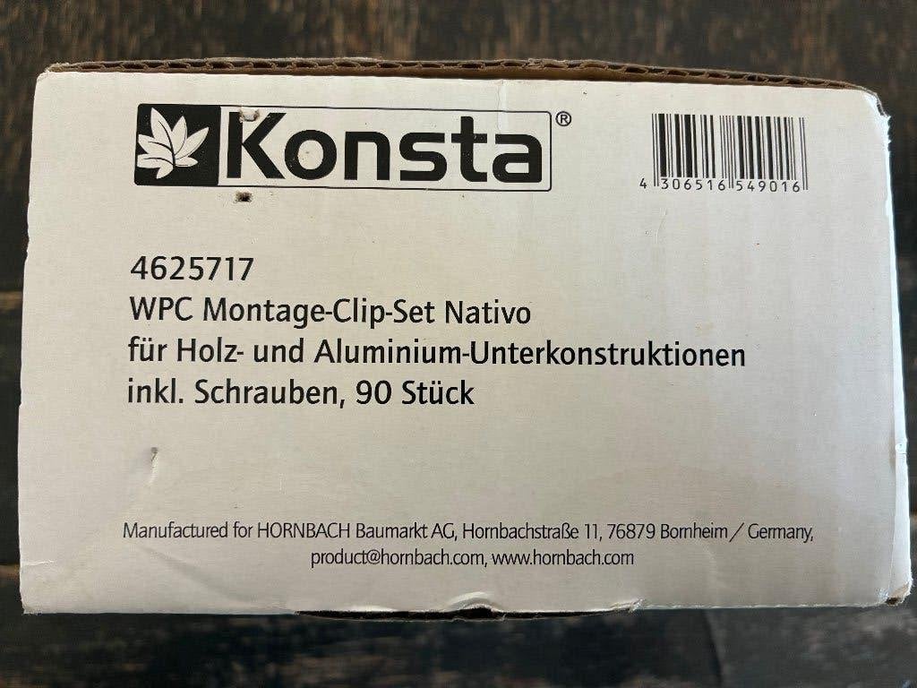Konsta WPC montageclips Nativo, Ophalen of Verzenden, Nieuw, Minder dan 50 mm, Overige typen