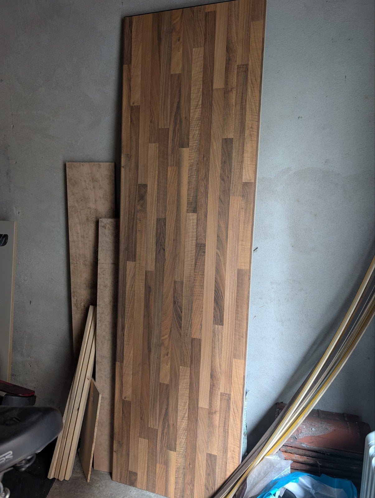 houten werkblad - Walnoot look, Ophalen, Zo goed als nieuw