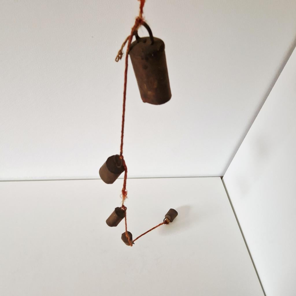 Slinger met antieke bellen koebel bel klok, Antiek en Kunst, Curiosa en Brocante, Ophalen of Verzenden