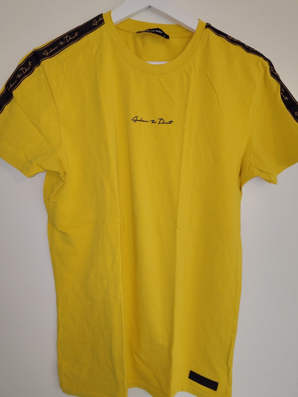 Geel T-shirt met print en strepen - Ashes to Dust, Ashes to Dust, Geel, Ophalen of Verzenden, Zo goed als nieuw