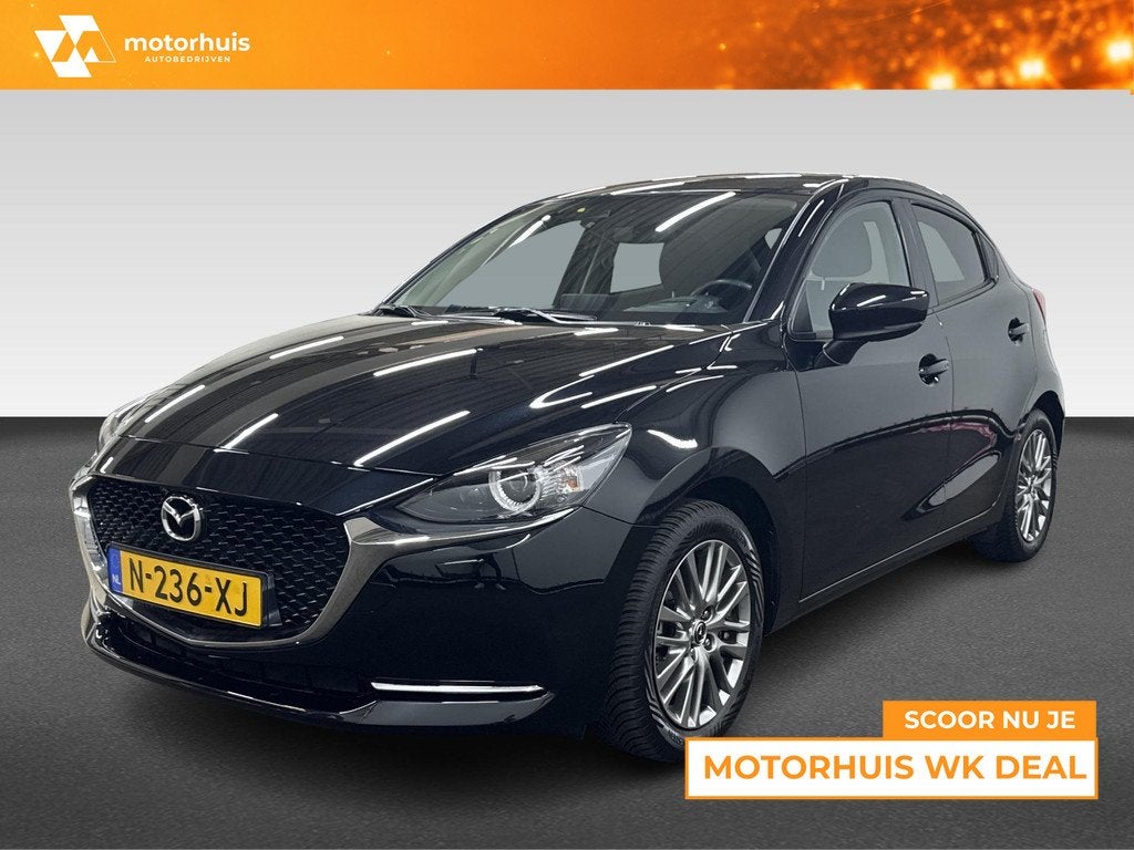 Mazda 2 1.5 SKYACTIV-G 90PK LUXURY NAVI CAMERA HUD LED ECC N, Auto's, Mazda, Bedrijf, Te koop, Achteruitrijcamera, Airconditioning