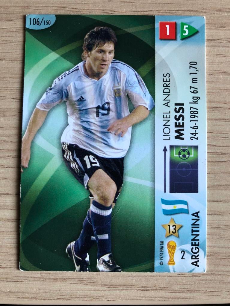 Panini WK 2006 Lionel Messi ROOKIE, Ophalen of Verzenden, Zo goed als nieuw, Buitenlandse clubs, Spelerskaart