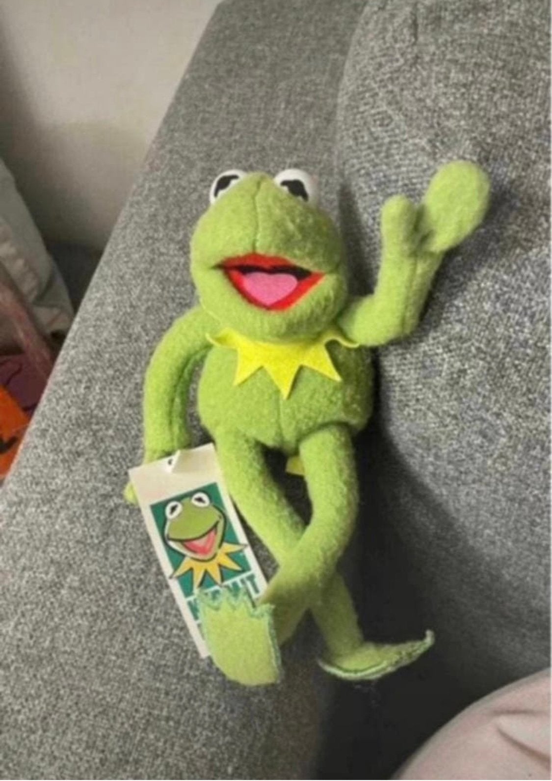 Nieuw kleine knuffel pop van Kermit de kikker van de muppets, Kikker, Groen, Nieuw, Ophalen of Verzenden